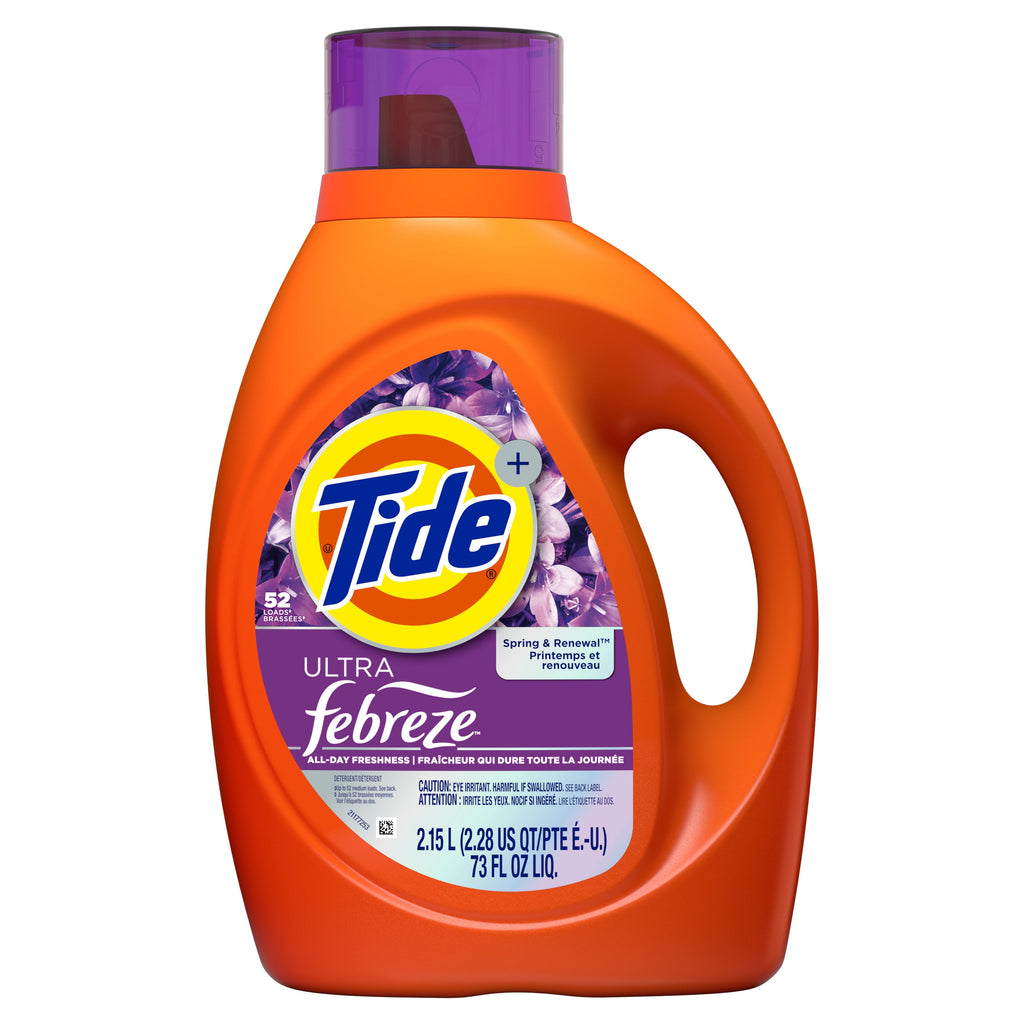 Tide Ultra Febreze Liquid Laundry Detergent Spring and Renewal Scent 73 fl oz 52 Loads