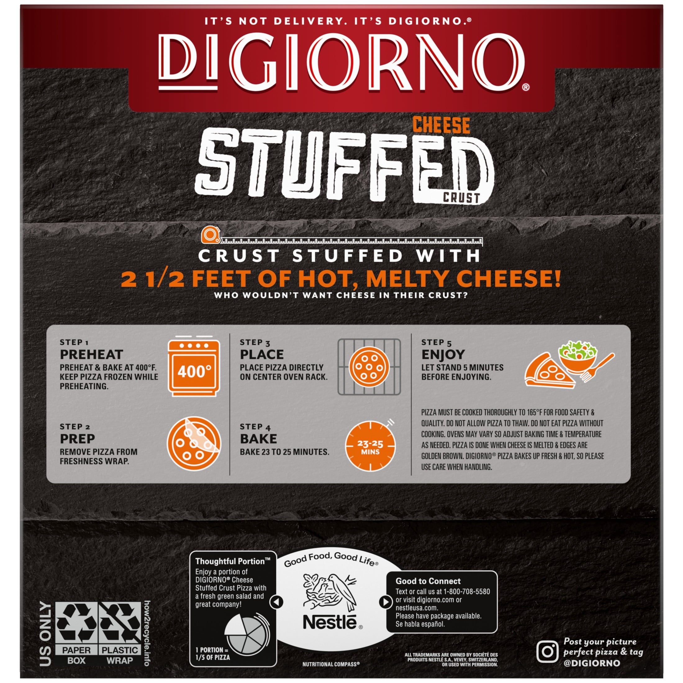DiGiorno Supreme Stuffed Crust Frozen Pizza 26.4 Oz