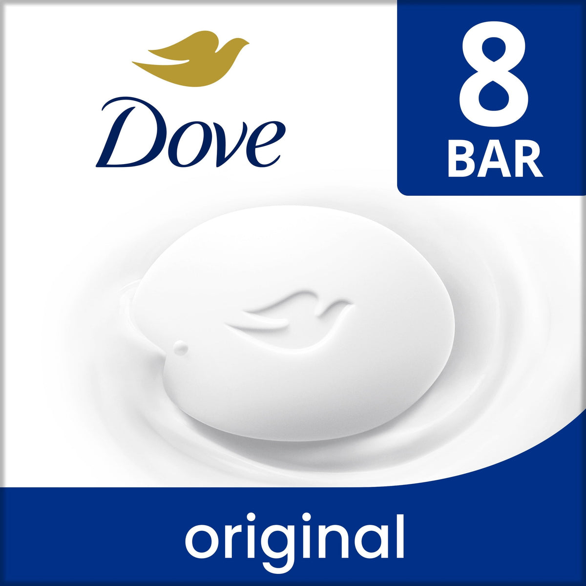 Dove Beauty Bar Soap Original Moisturizing Cleanser 3.75 oz 8 Bars