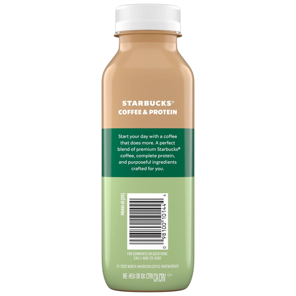 Starbucks Coffee & Protein Naturally Caffeinated Classic Caffe Blended Coffee 12 fl oz Bottle