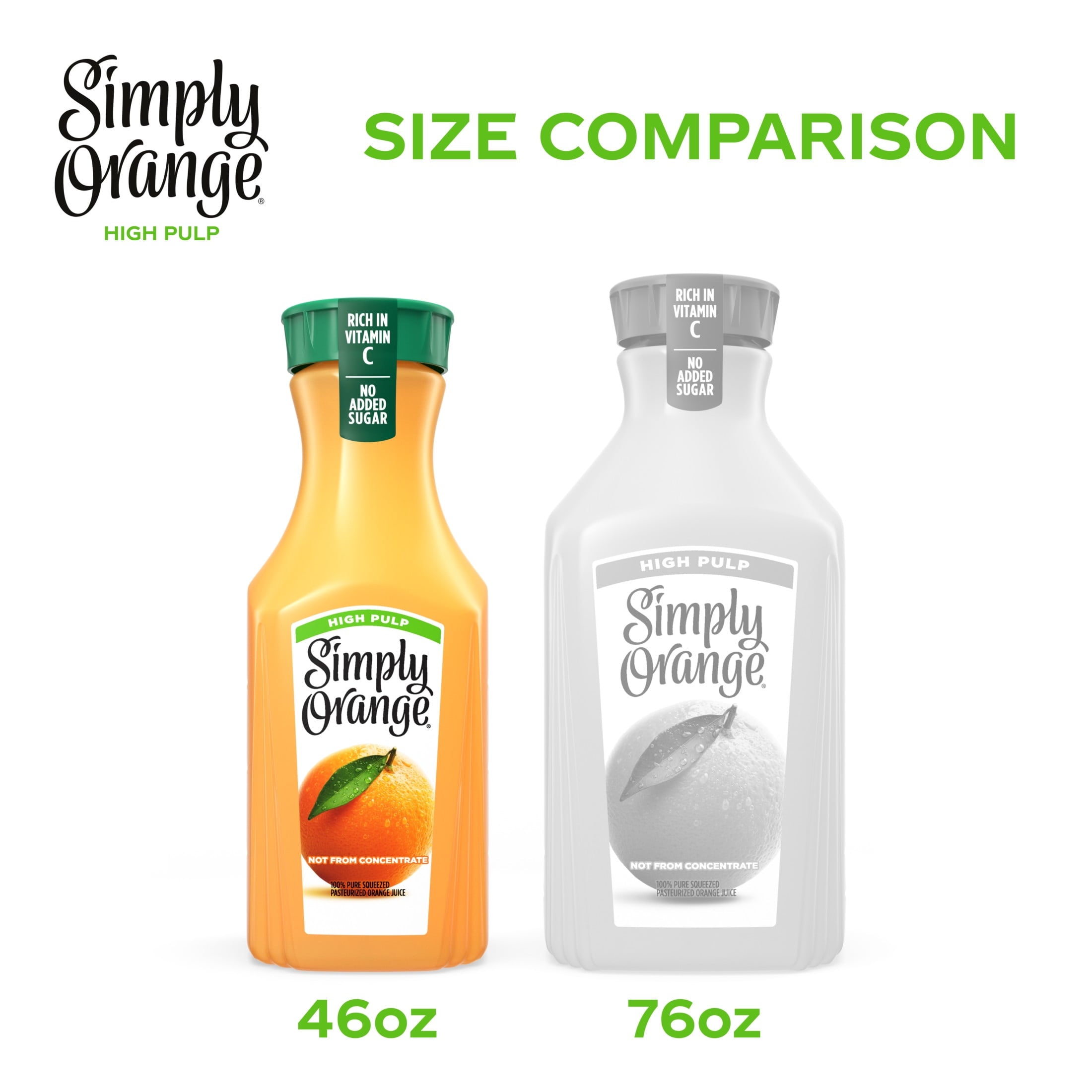 Simply Orange High Pulp Orange Juice 46 fl oz Bottle