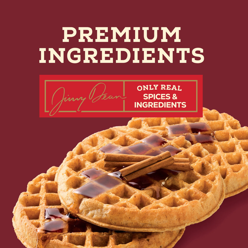 Jimmy Dean Protein Cinnamon Waffles Frozen 8 Count 11.28 Oz