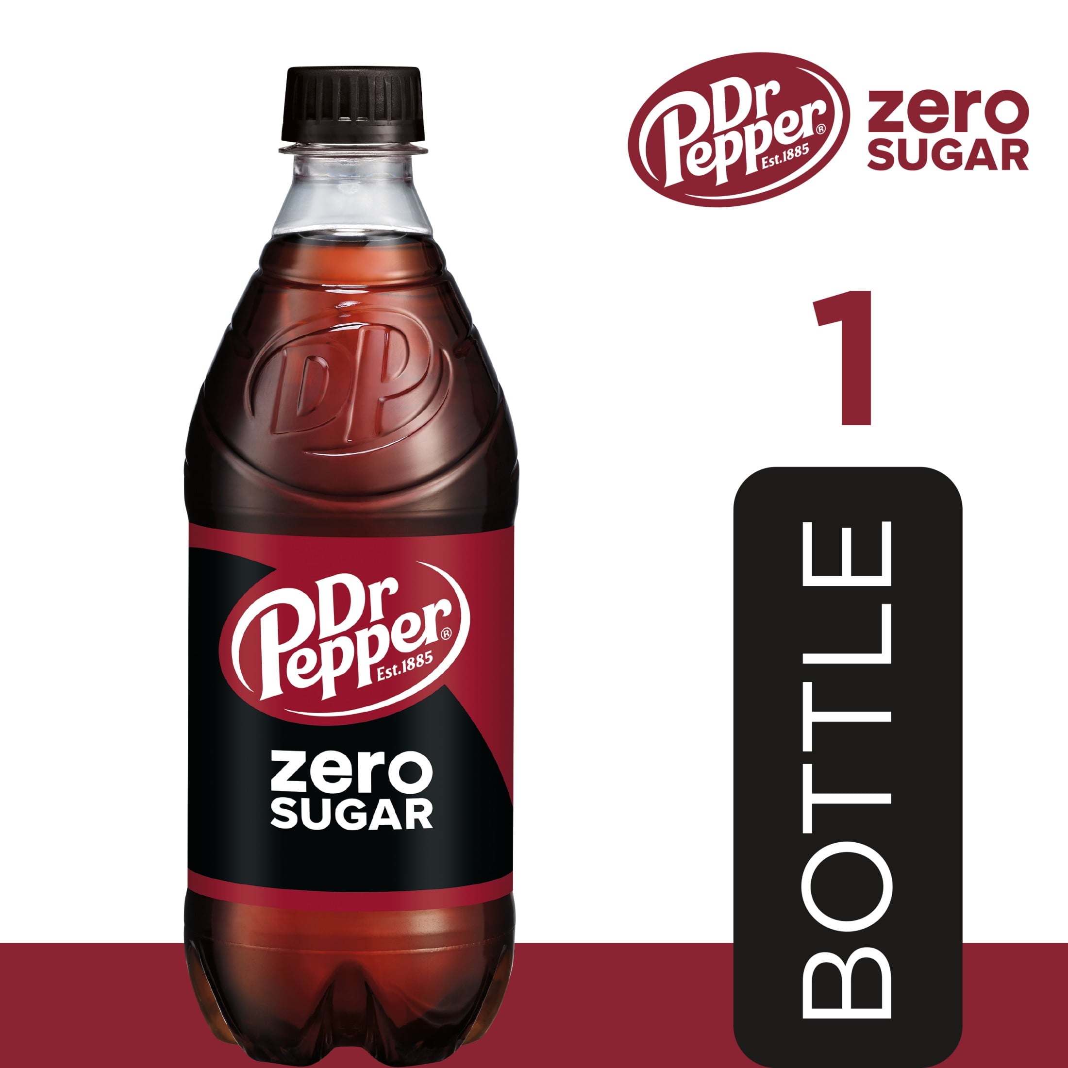 Zero Sugar Soda Pop Bottle 20 Fl Oz Dr Pepper