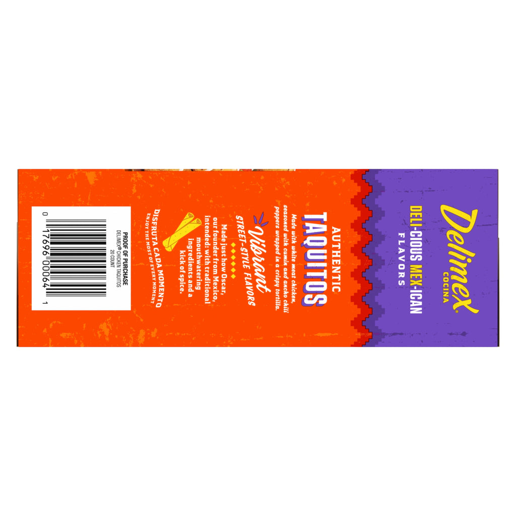 Delimex White Meat Chicken Taquitos Frozen Snacks 20 Count 20 Oz
