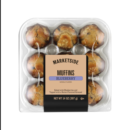 Blueberry Muffins 14 Oz 9 Count Marketside