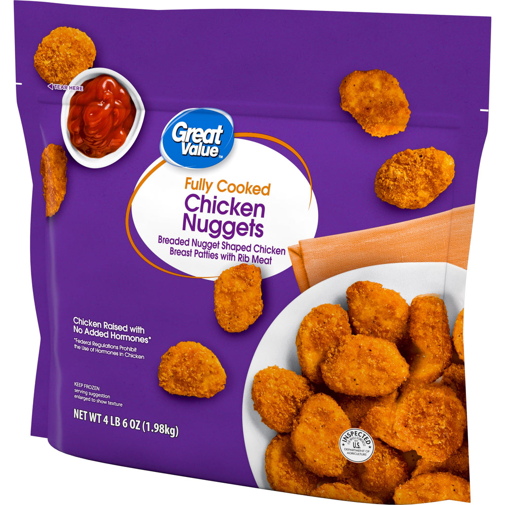 Great Value Fully Cooked Breaded Chicken Nuggets Frozen 70 Oz