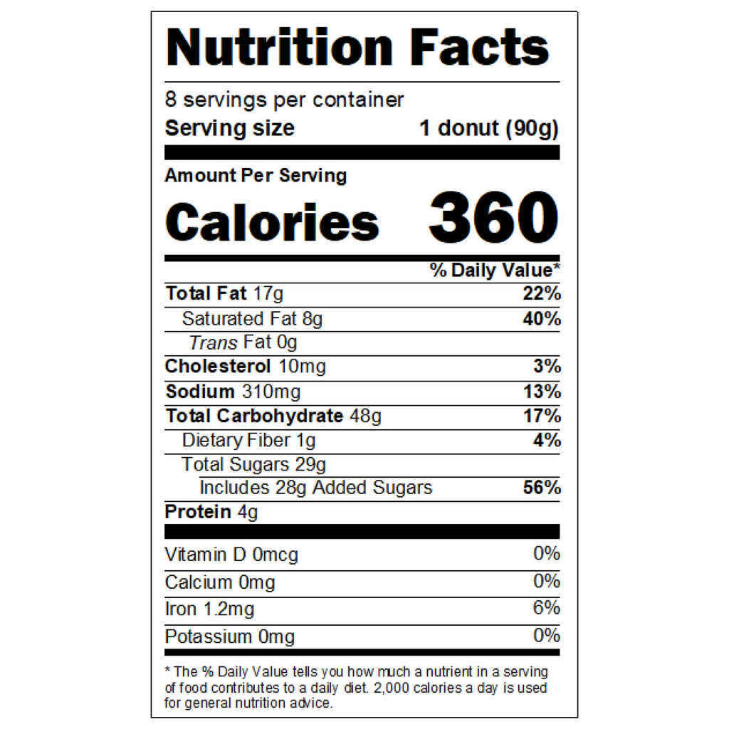Glazed Sour Cream Donuts 20 Oz 8 Count Freshness Guaranteed