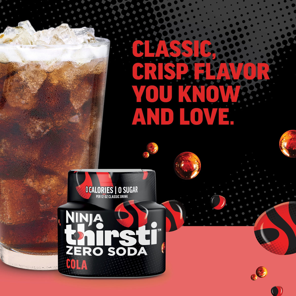 Ninja Thirsti Zero Soda Cola Flavored Liquid Water Drops 1 Pod WCFCOLA1