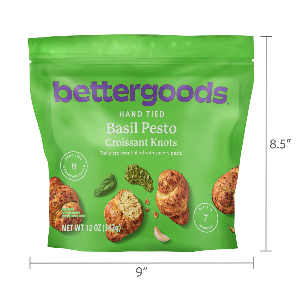 Bettergoods Basil Pesto Hand Tied Croissant Knots 12 Oz 6 Count Frozen