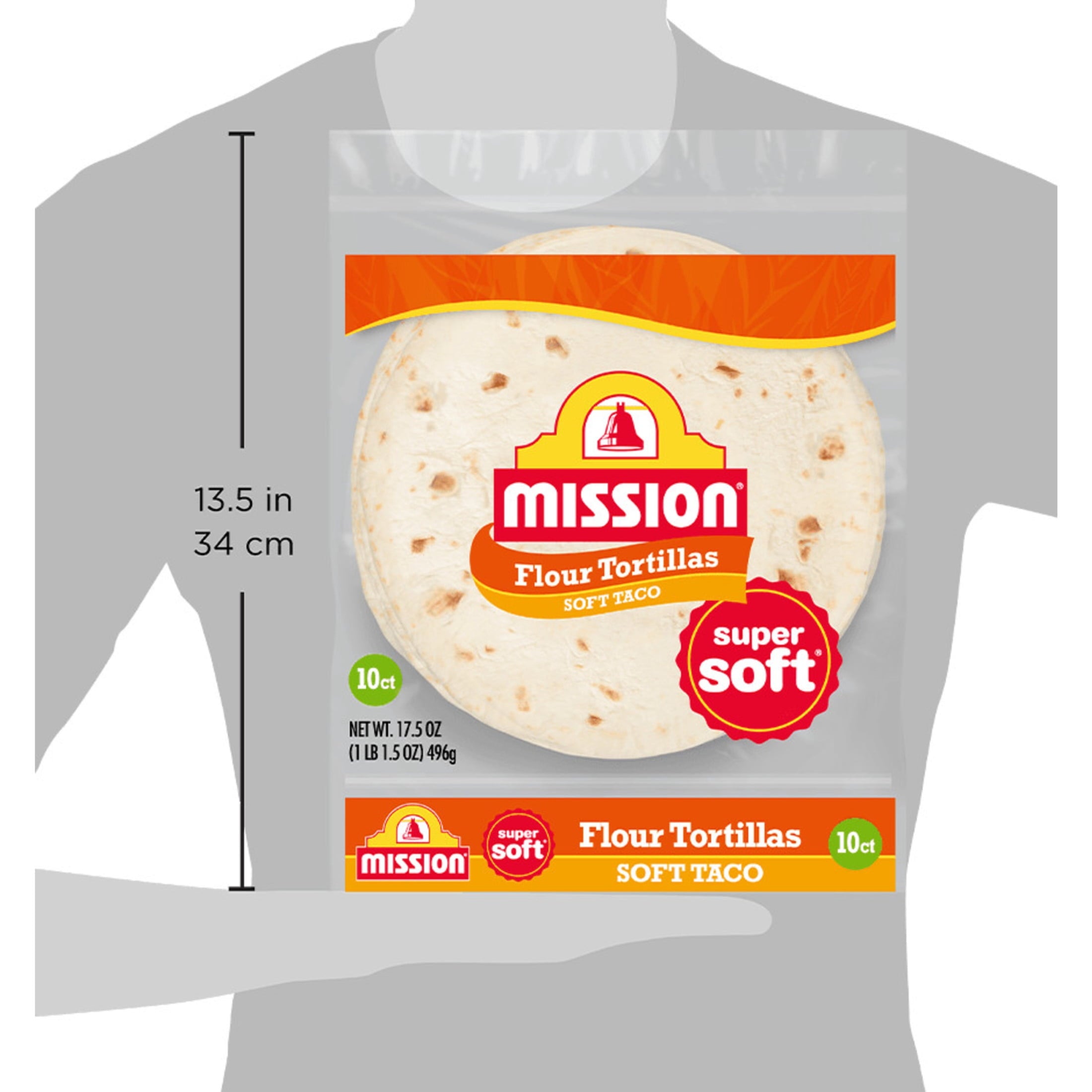 Super Soft Flour Tortillas Soft Taco Size 10 Count Mission
