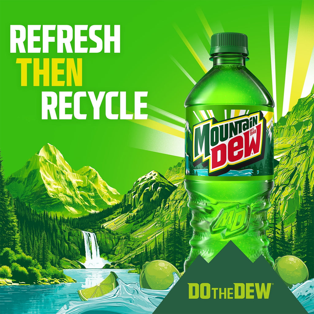 Mountain Dew Citrus Soda Pop Bottle 20 Fl Oz Single
