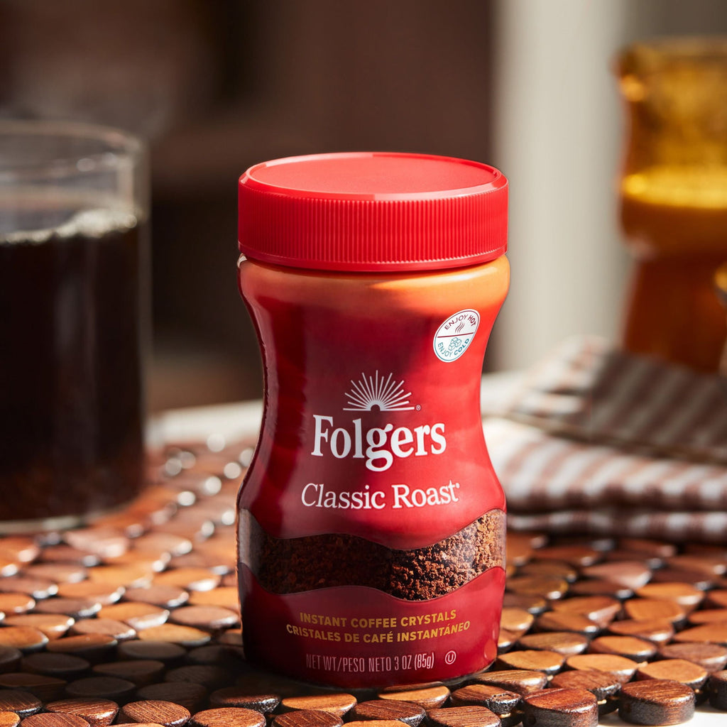 Folgers Classic Roast Naturally Caffeinated Medium Instant Coffee 3 oz Jar