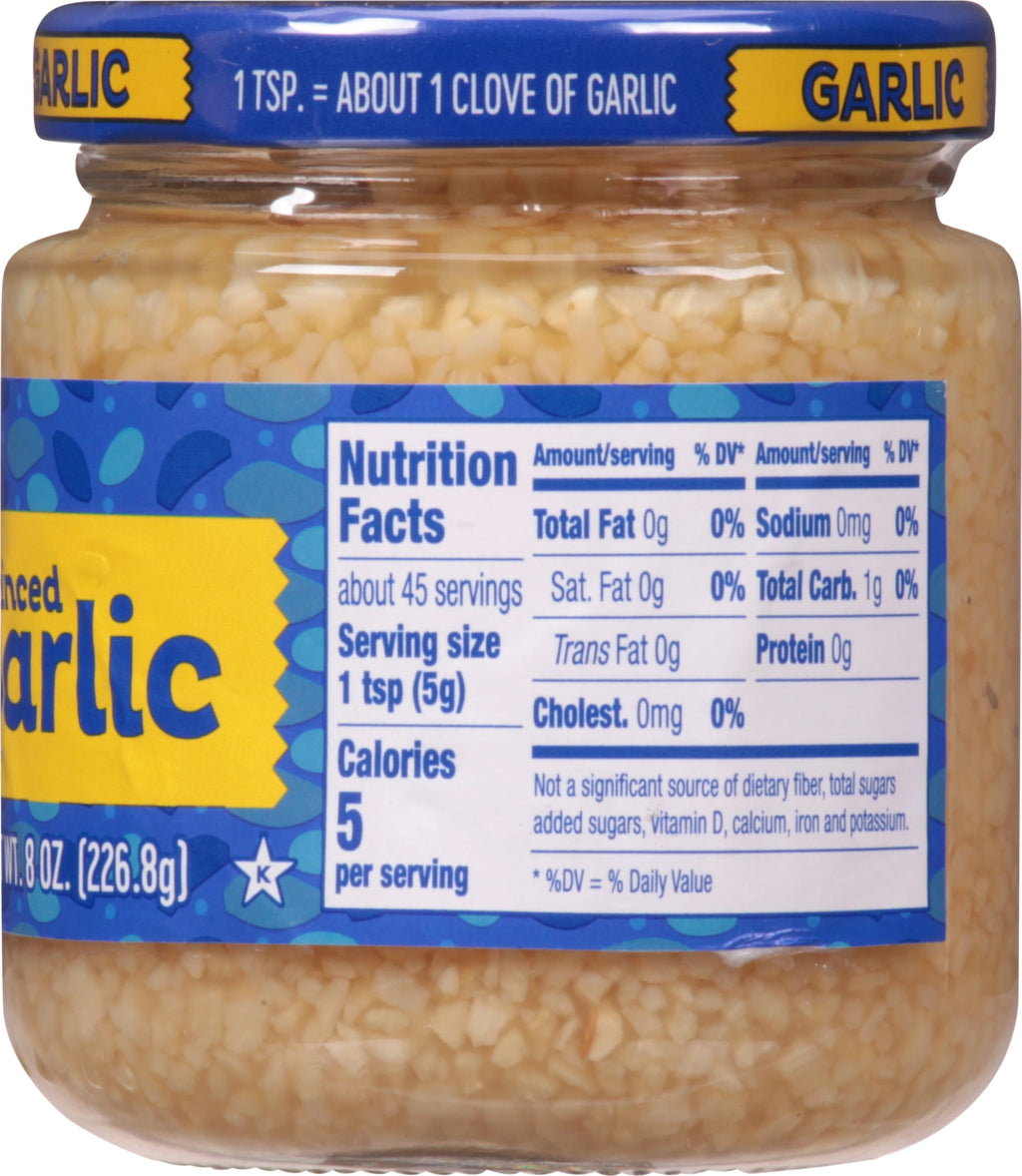 Fresh Produce Minced Garlic 8 Oz Jar