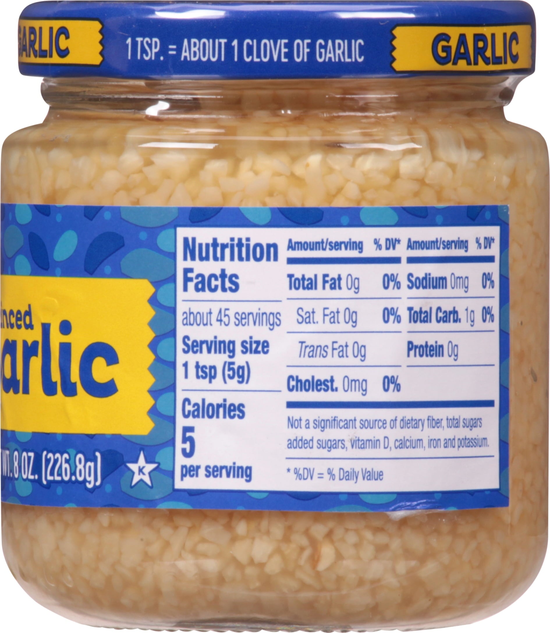 Fresh Produce Minced Garlic 8 Oz Jar