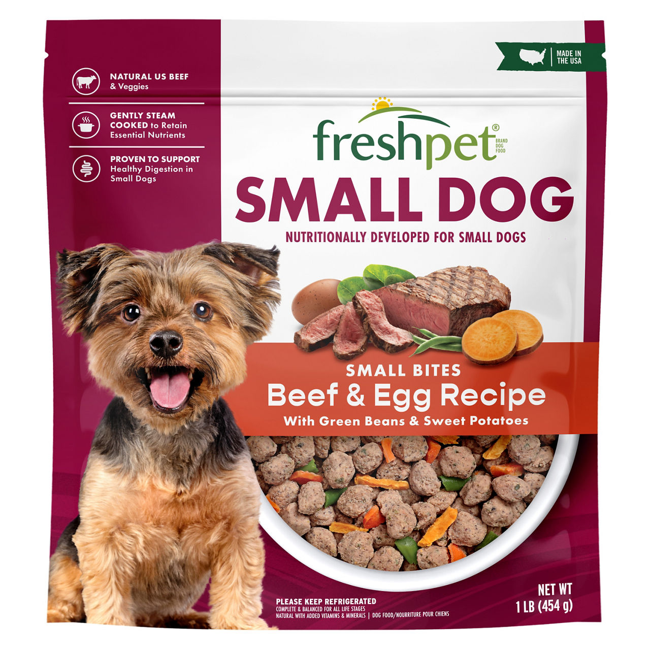 Freshpet Healthy & Natural Grain Free Small Breed Beef Dog Food 16 oz