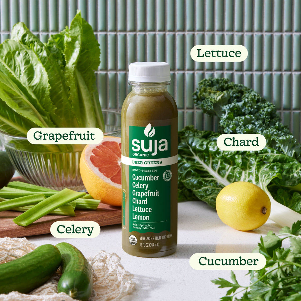 Suja Organic Uber Greens Cold Pressed Juice Drink 13.5 fl oz Bottle