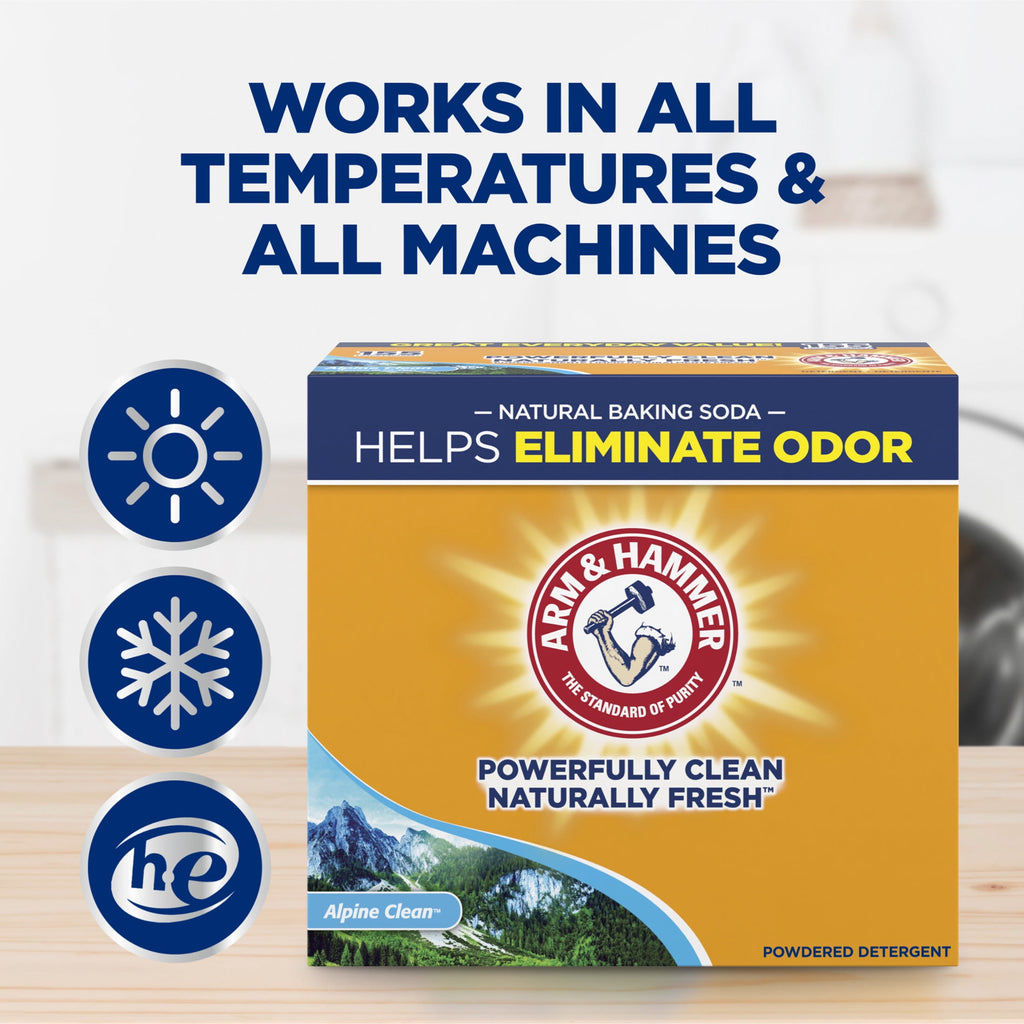 ARM & HAMMER Powder Laundry Detergent Alpine Clean 9.56 lb 155 Loads