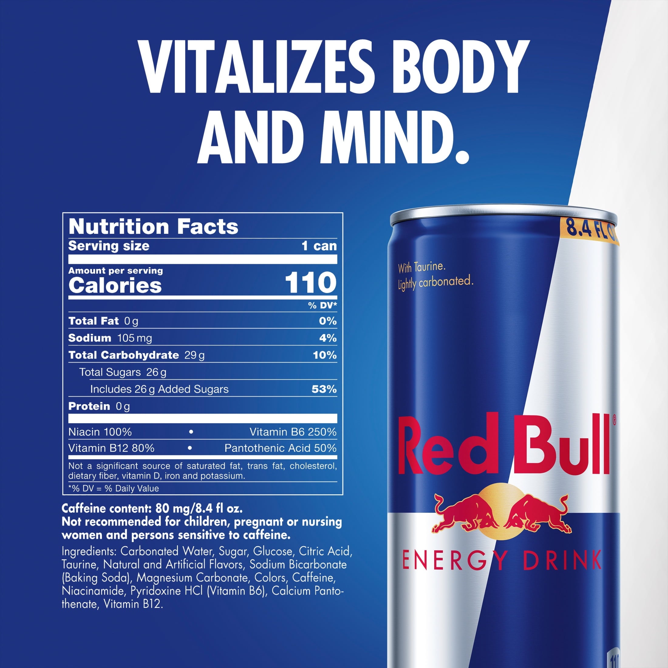 Red Bull Energy Drink Original 8.4 fl oz 4 Pack Cans