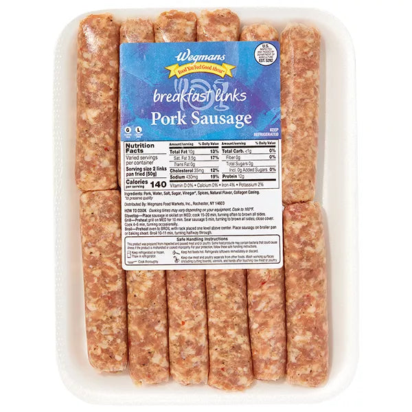 Wegmans Breakfast Pork Sausage Links-Avg. 1 lb
