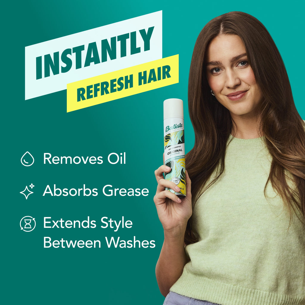Batiste Original Dry Shampoo Oil Control Classic Clean Scent 7.62 oz