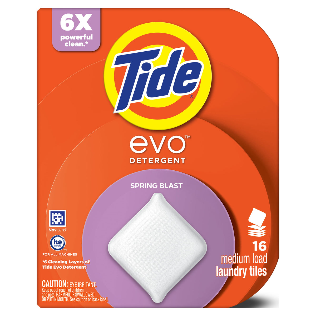 Tide evo Laundry Detergent Tiles 100% Concentrated Spring Blast Scent