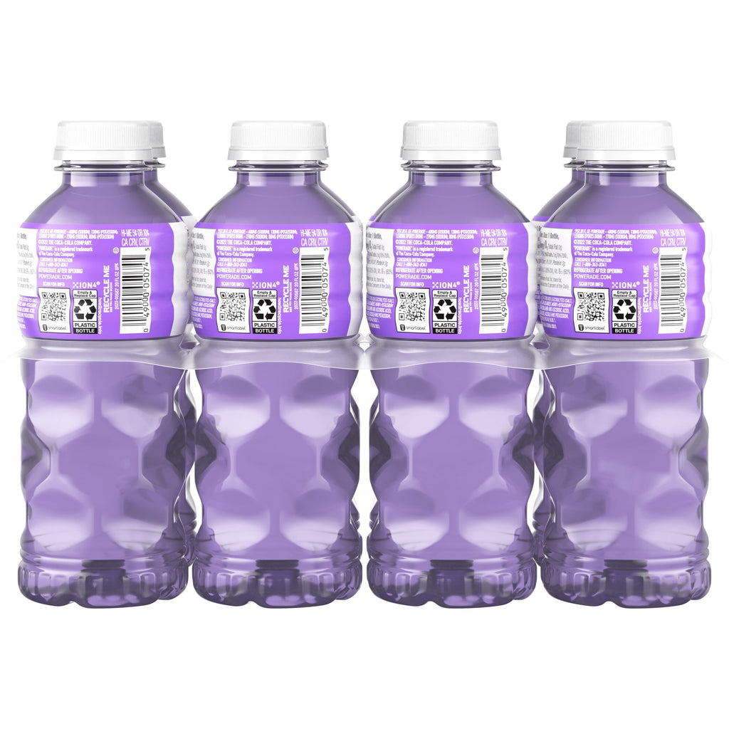 Powerade Zero Sugar Grape Electrolyte Sports Drink 20 fl oz 8 Count