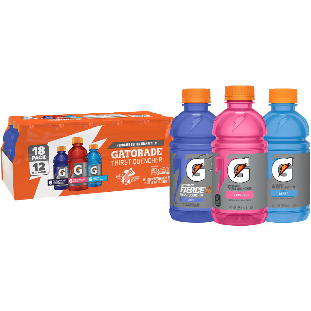 Gatorade Thirst Quencher Grape Strawberry Berry Sports Drink 12 fl oz 18 Count Bottles