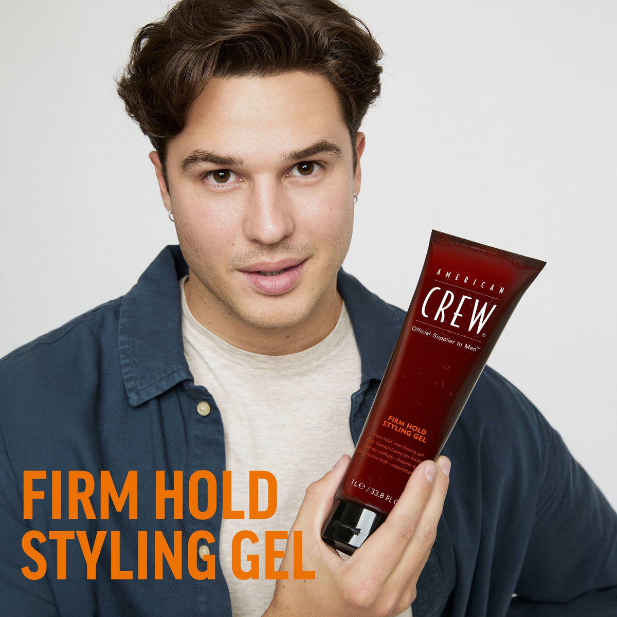American Crew Men's Hair Styling Gel Firm Hold Non-Flaking 8.4 fl oz