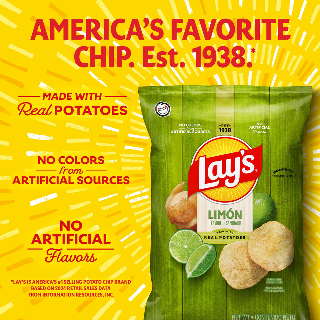 Limón Flavored Potato Chips 7.75 Oz Lay's