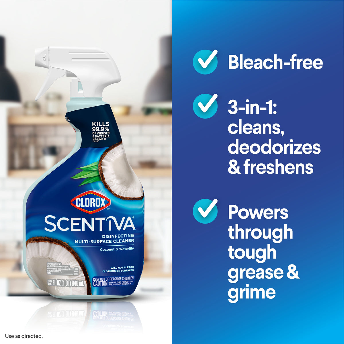 Clorox Scentiva Coconut & Waterlily Multi-Surface Cleaner Spray 32 fl oz