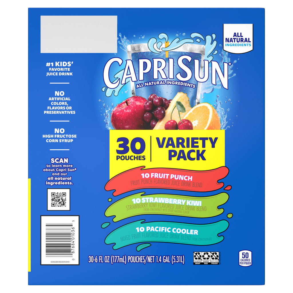 Capri Sun Fruit Punch Variety Juice Drink Blend 6 fl oz 30 Pack