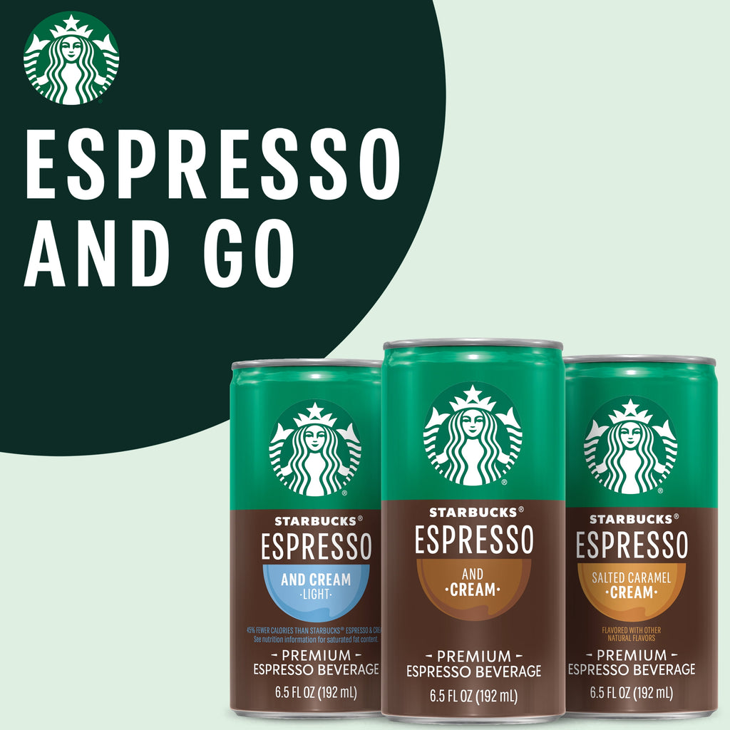 Starbucks Doubleshot Espresso & Cream Premium Coffee Drink 6.5 fl oz 4 Count