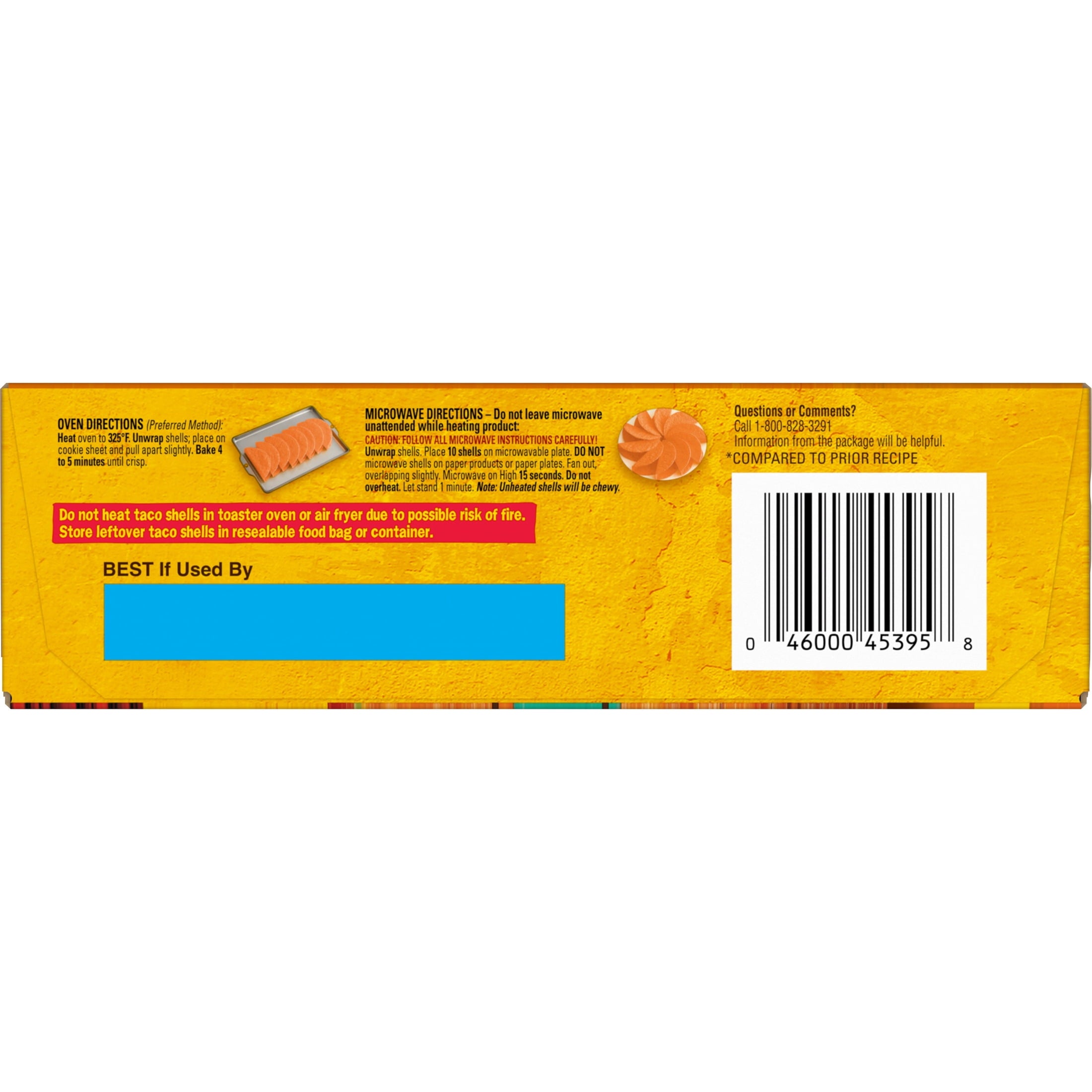 Stand 'N Stuff Bold Nacho Cheese Taco Shells 5.4 Oz 10 Count Old El Paso