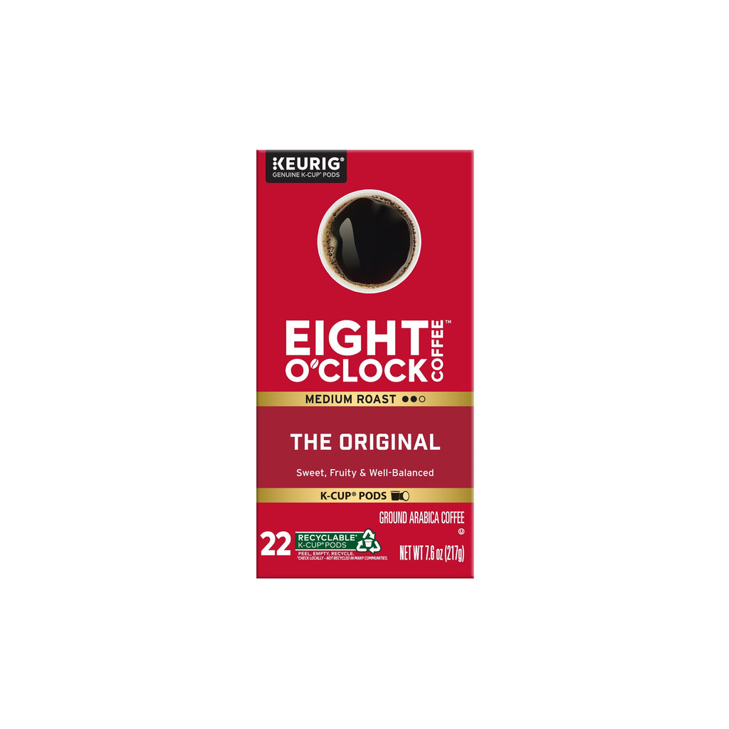 Eight O'Clock Original Medium Roast Coffee Keurig K-Cup Pods 22 Count