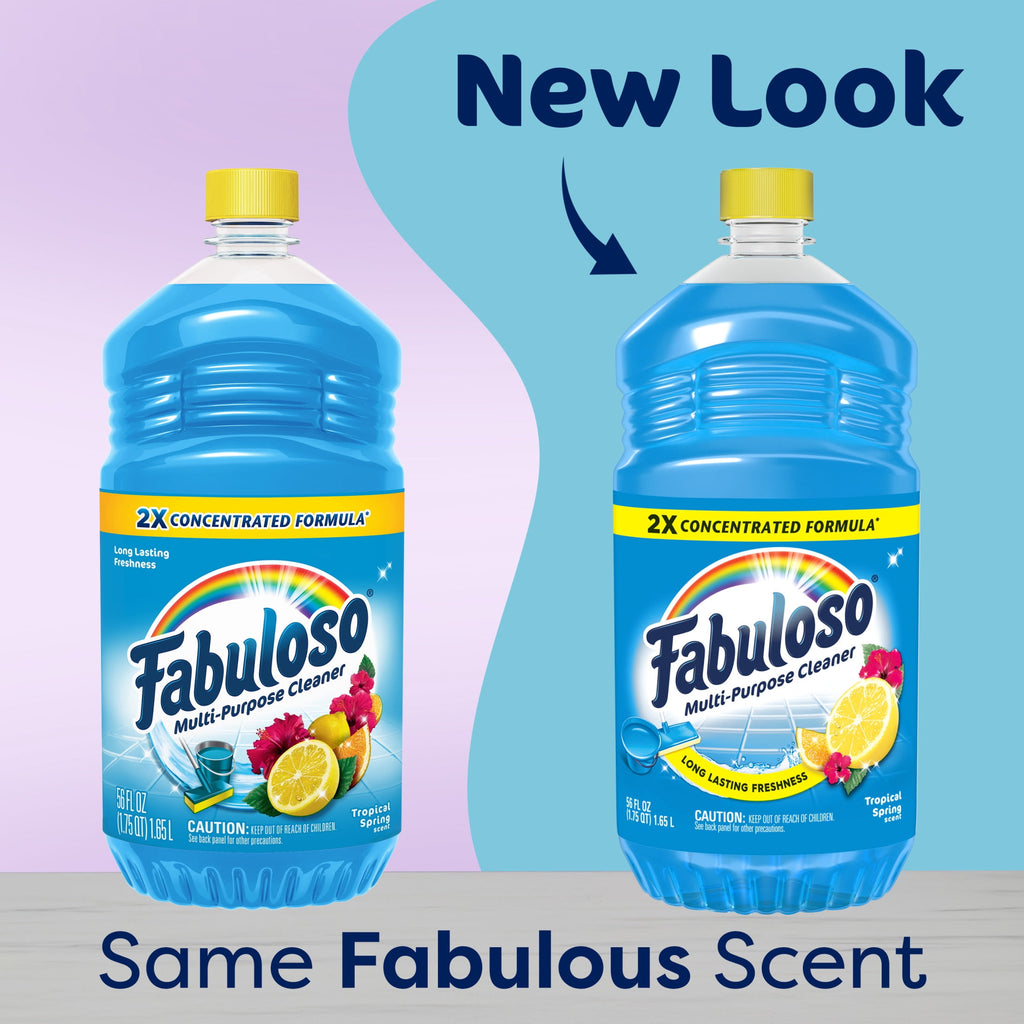 Fabuloso 2X Concentrated Multi-Purpose Cleaner Tropical Spring Scent 56 fl oz