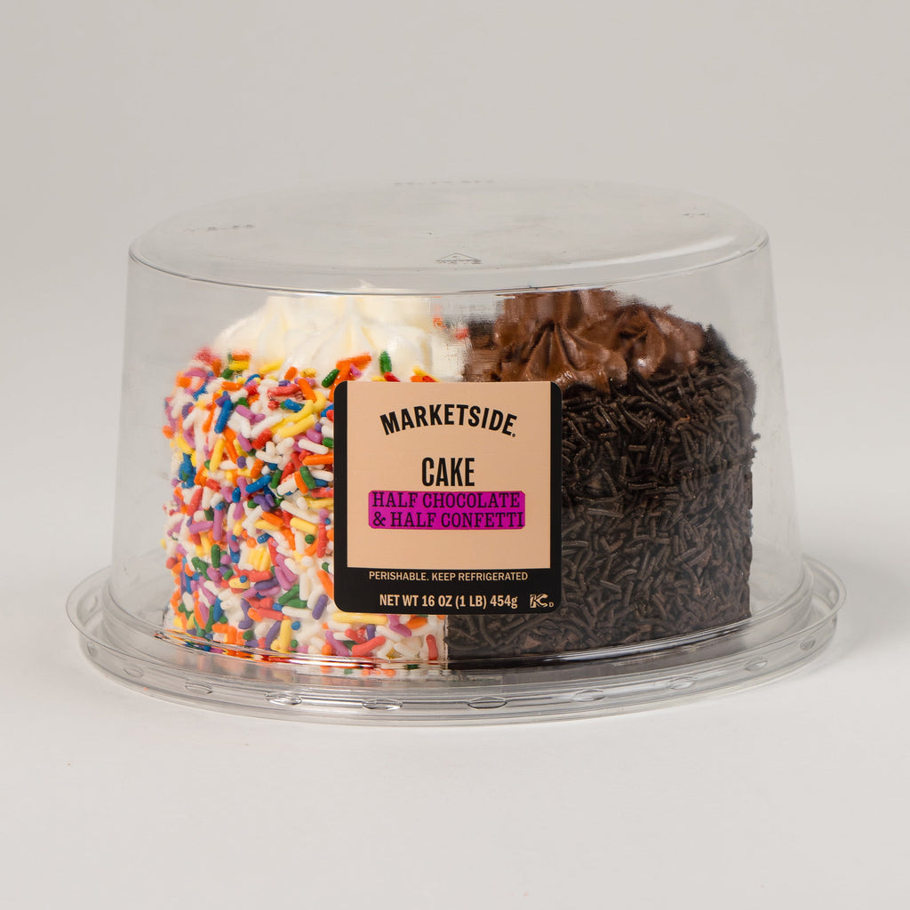 Half Chocolate Half Confetti Cake 16 Oz Marketside