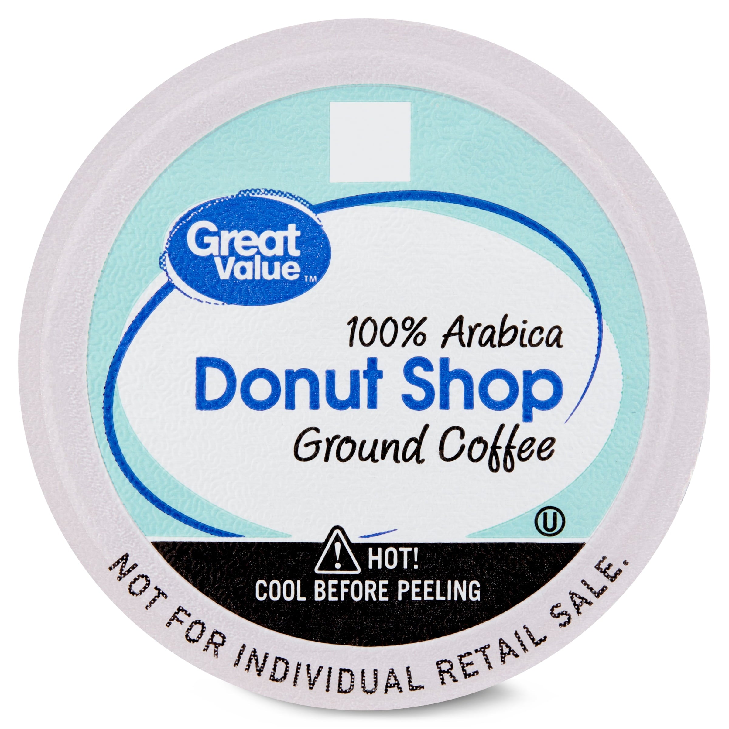 Great Value Donut Shop Naturally Caffeinated Medium Roast Ground Coffee Pods 48 Count