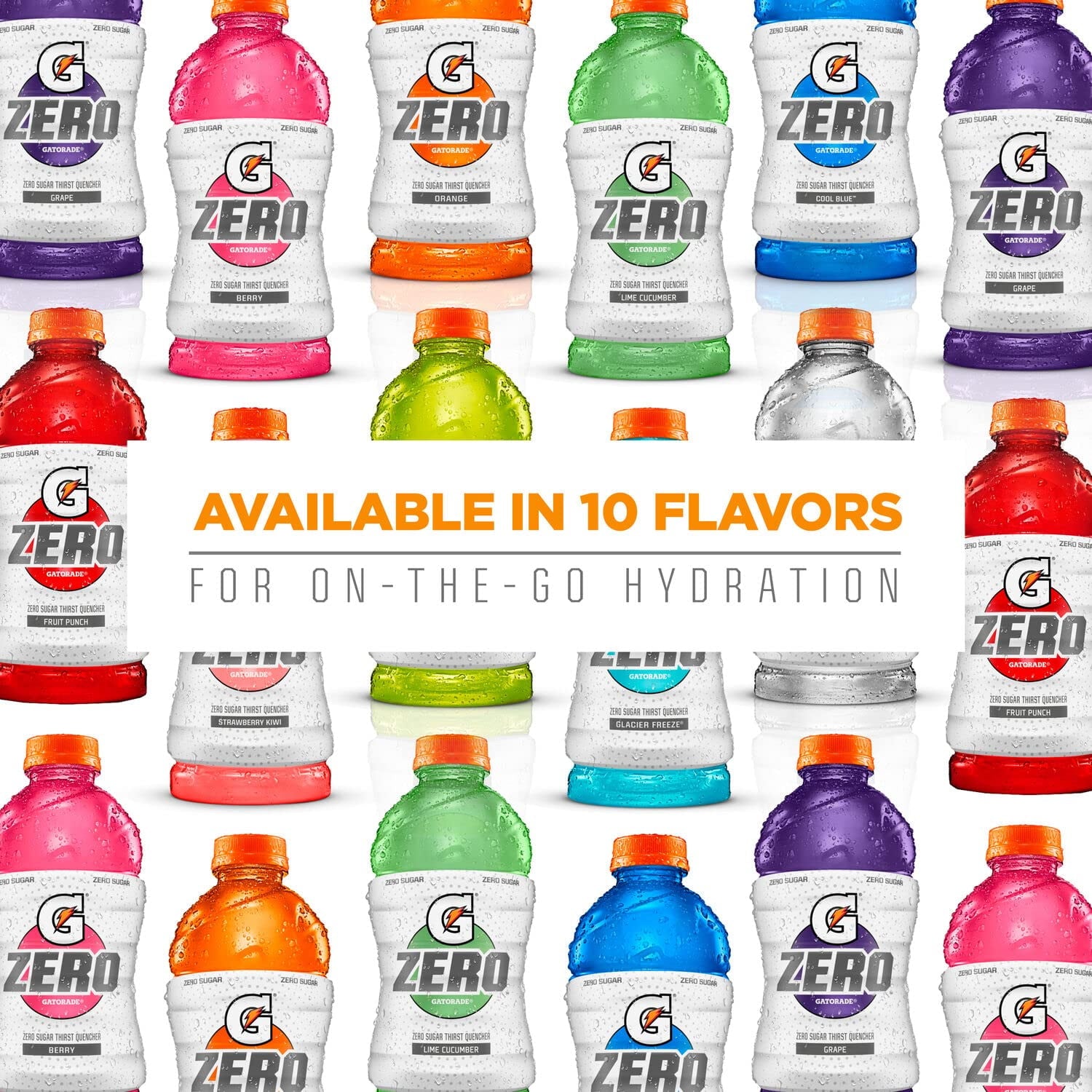 Gatorade Zero Sugar Thirst Quencher Glacier Freeze Sports Drink 20 fl oz 8 Count