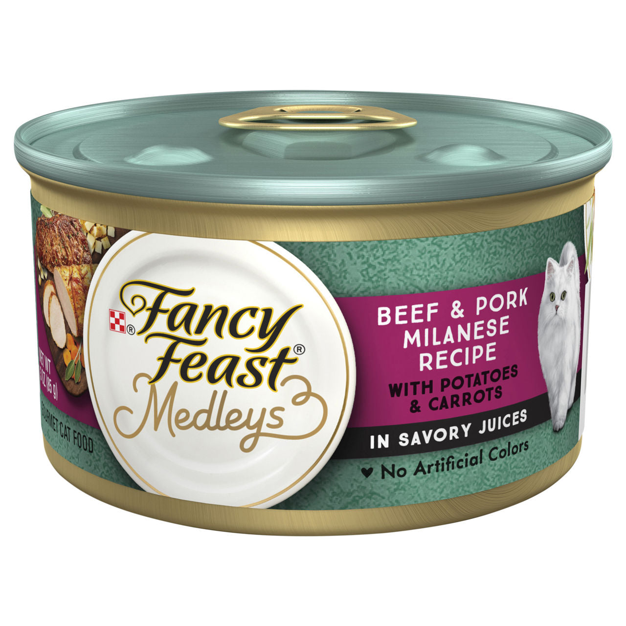 Fancy Feast Medleys Gourmet Beef & Pork Milanese Recipe Cat Food 3 oz