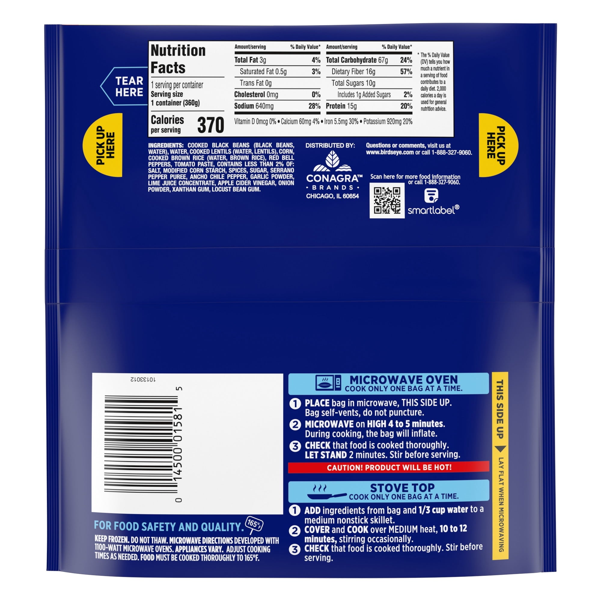 Birds Eye Protein Southwest Style Frozen Vegetables 12.7 Oz
