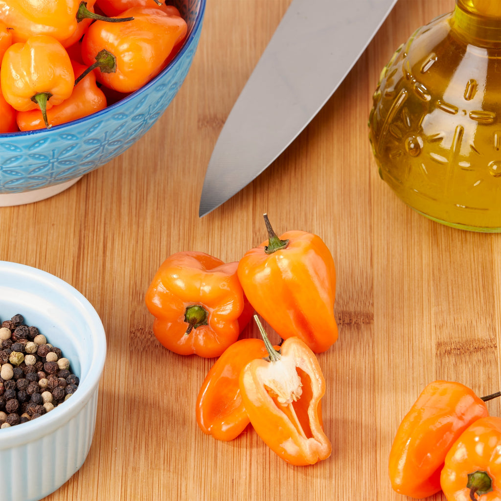 Fresh Orange Habanero Peppers 4 Oz Pack