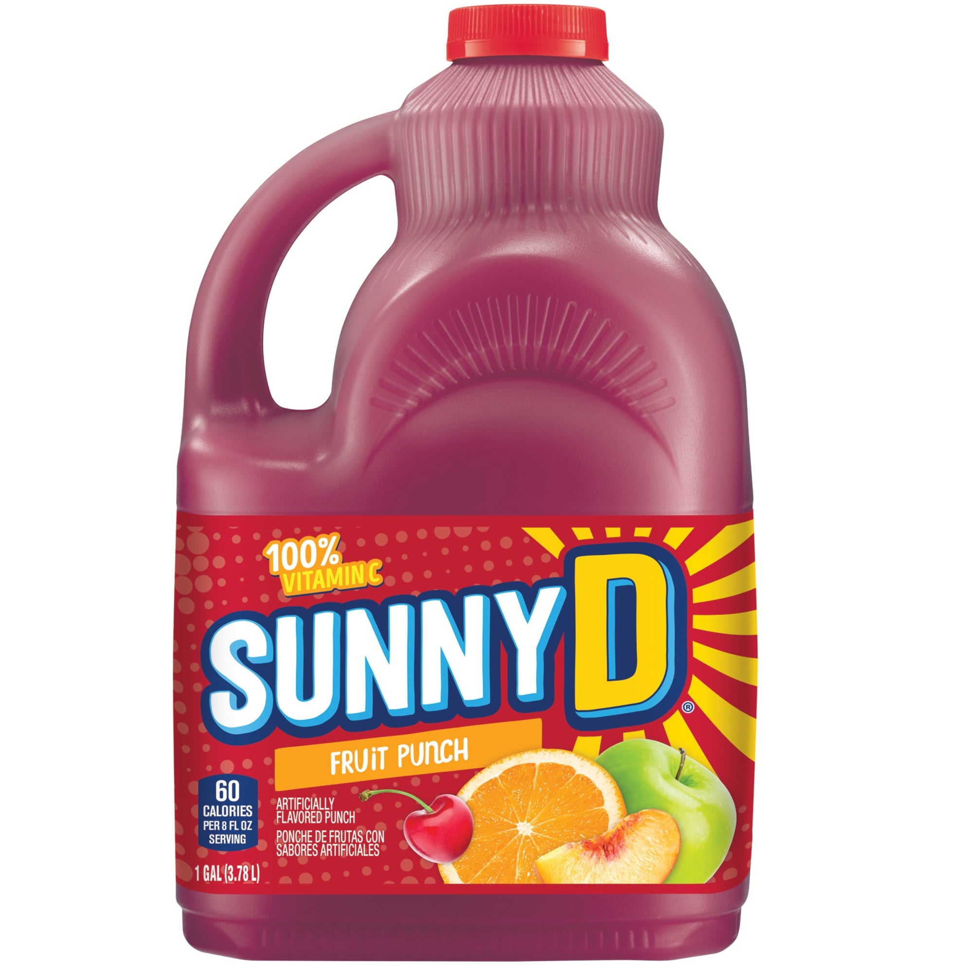 SunnyD Fruit Punch Juice Drink 1 Gallon Bottle