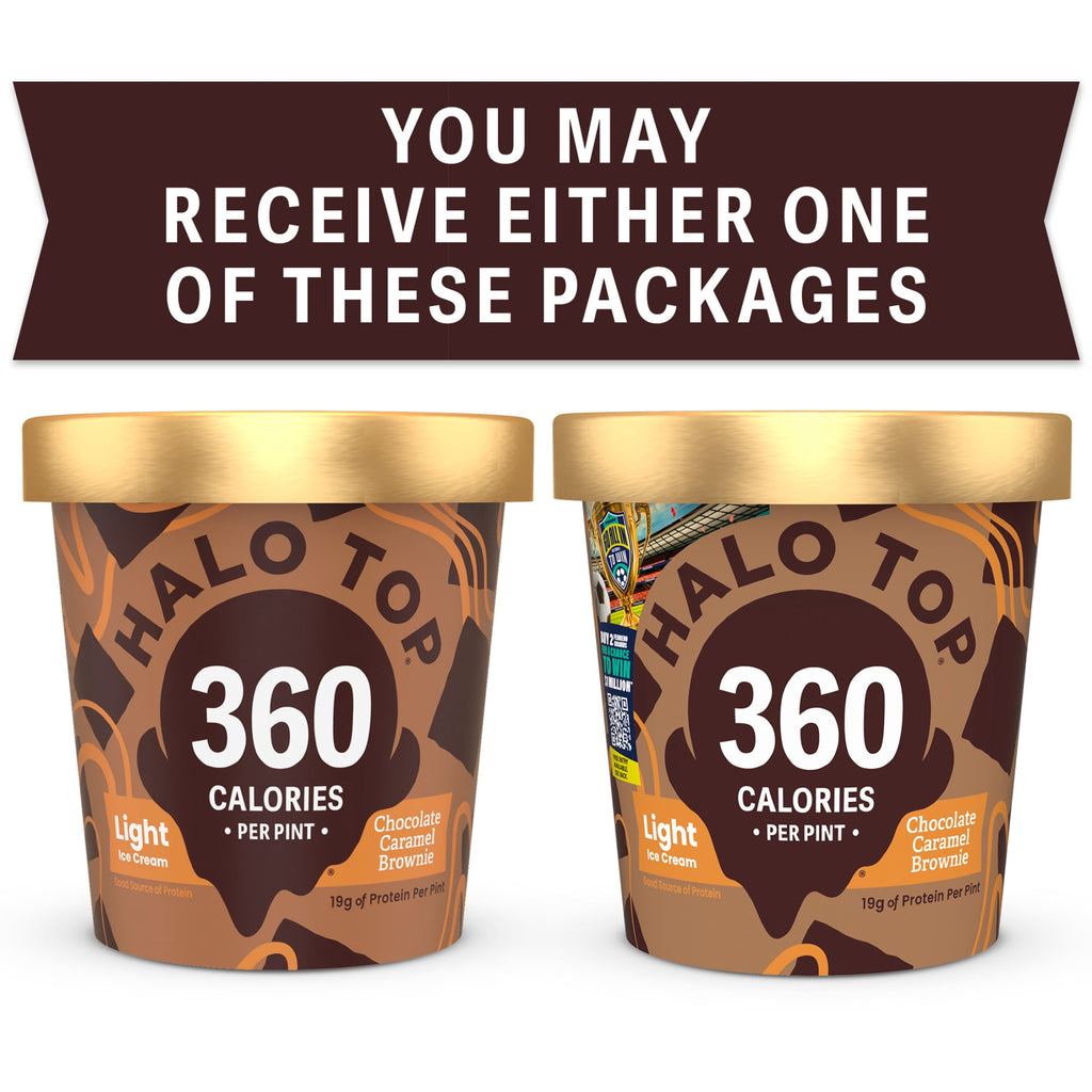 Halo Top Chocolate Caramel Brownie Light Ice Cream 16 Fl Oz
