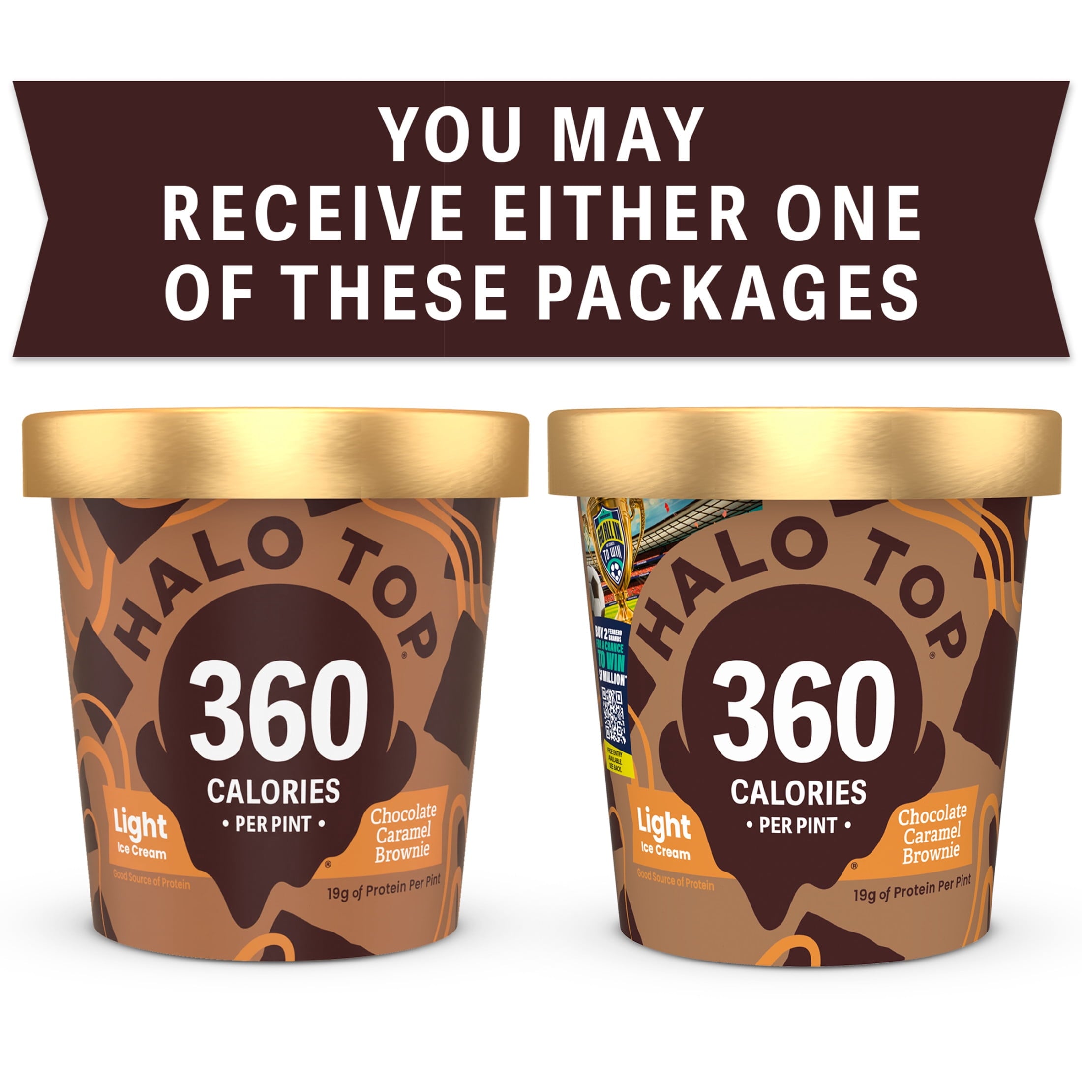 Halo Top Chocolate Caramel Brownie Light Ice Cream 16 Fl Oz