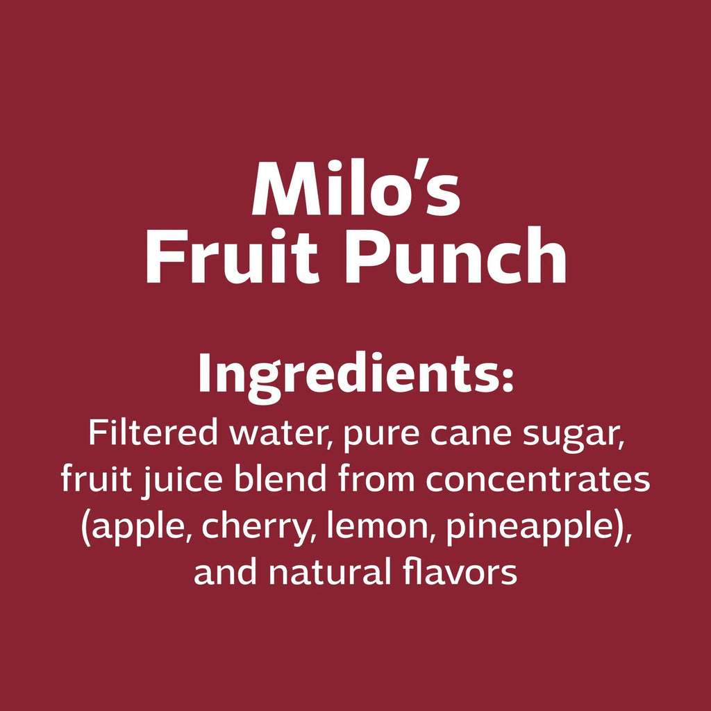 Milo's Fruit Punch 100% Natural Juice Drink Pulp-Free 128 fl oz