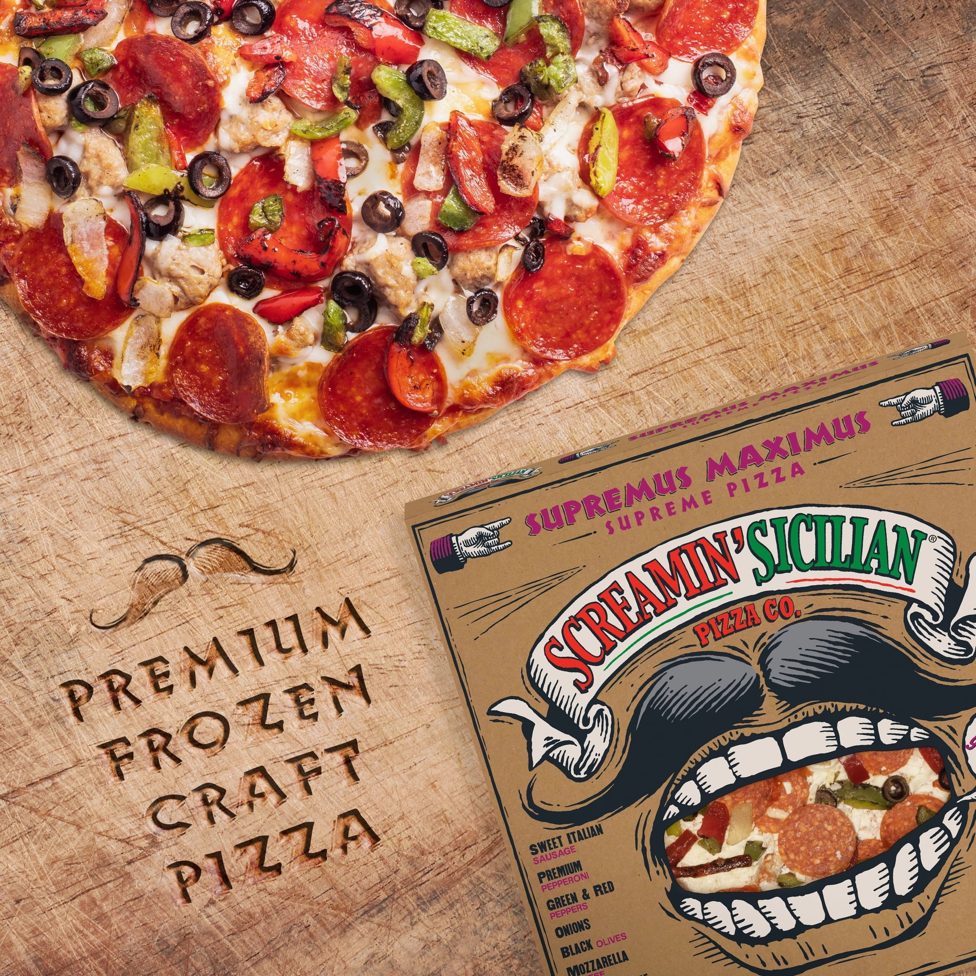 Screamin' Sicilian Supremus Maximus Original Pizzeria Crust Frozen Pizza 25 Oz