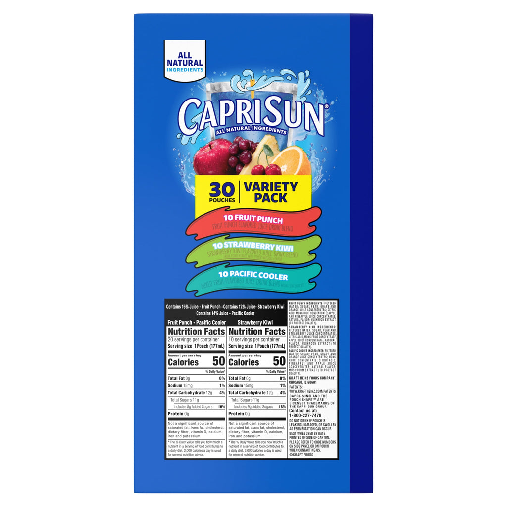 Capri Sun Fruit Punch Variety Juice Drink Blend 6 fl oz 30 Pack