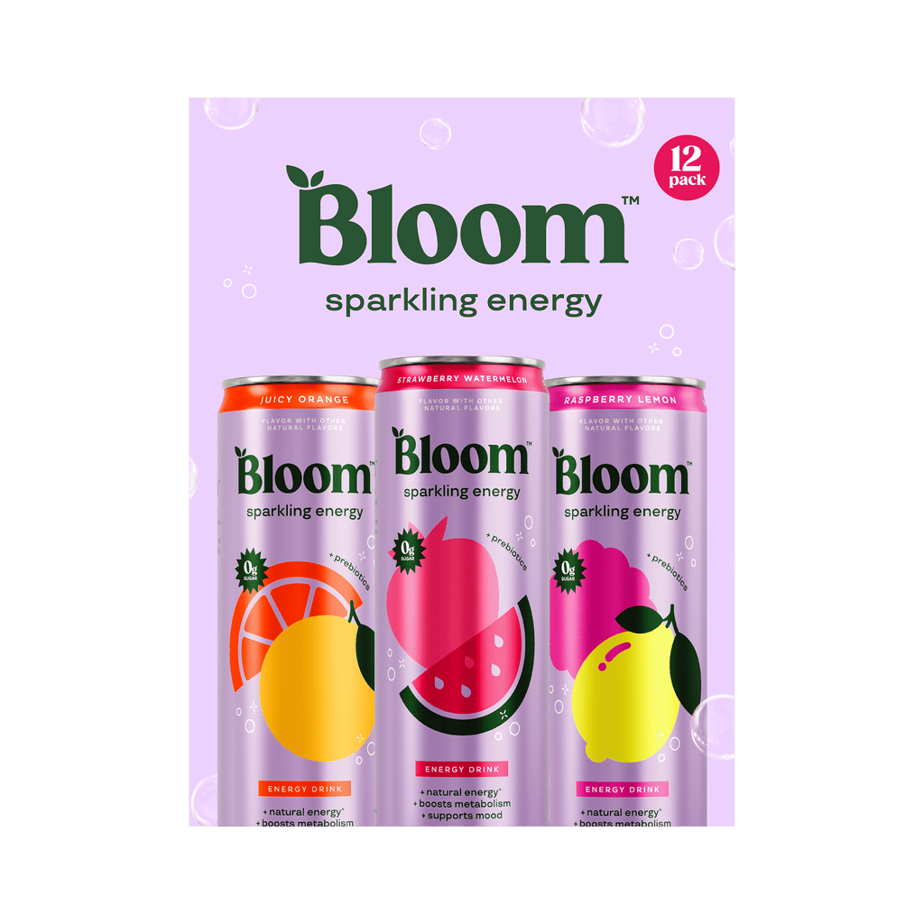 Bloom Nutrition Sparkling Energy Drink Variety Pack 12 fl oz Cans 12 Pack