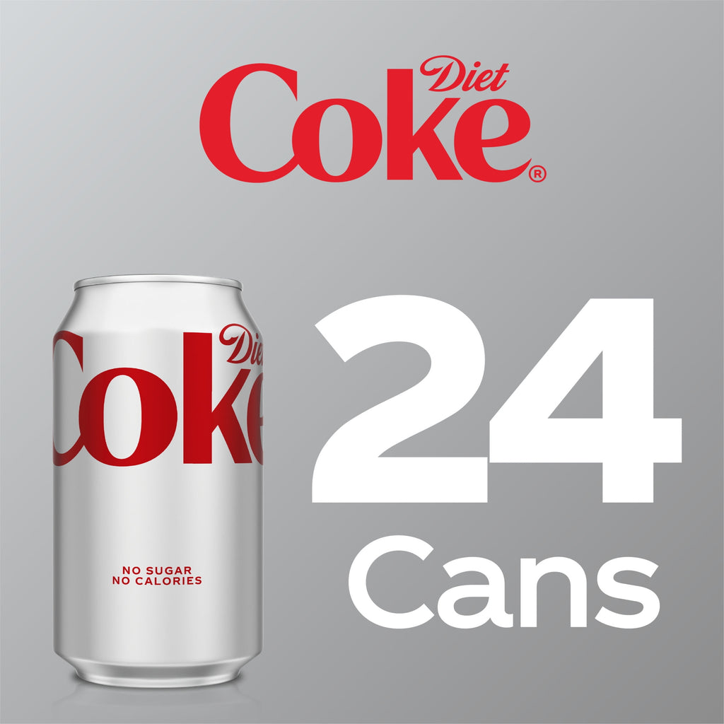 Diet Soda Pop Cans 12 Fl Oz 24 Pack Diet Coke