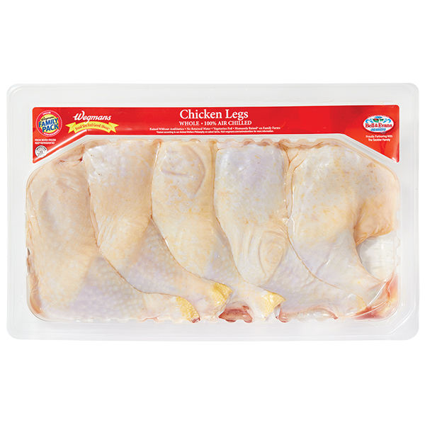 Wegmans Whole Chicken Legs Raised Without Antibiotics Family Pack 3.1 lbs